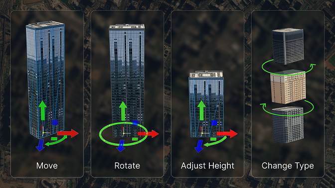 Edit individual buildings